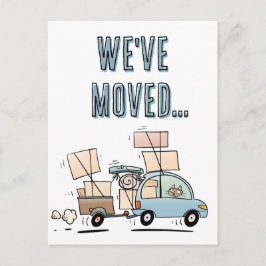 私たちは新しいアドレスの漫画を移おもしろい動した ポストカード