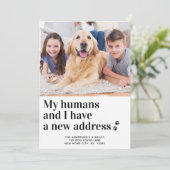 私たちは新しいアドレスを移動したペット写真犬の移動 案内状 (スタンド正面)