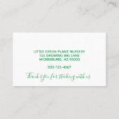 私たちは新しいビジネスのアドレス幸運な竹を移動 名刺 (裏面)