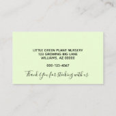 私たちは新しいビジネスのアドレス幸運な竹を移動 名刺 (裏面)