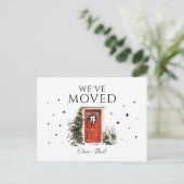 私たちは新しい住所を移動する休日のお知らせ ポストカード (スタンド正面)