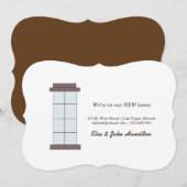 私たちは新しい家に住んでいます。 案内状 (正面/裏面)