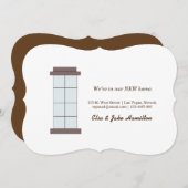 私たちは新しい家に引っ越しました。 案内状 (正面/裏面)