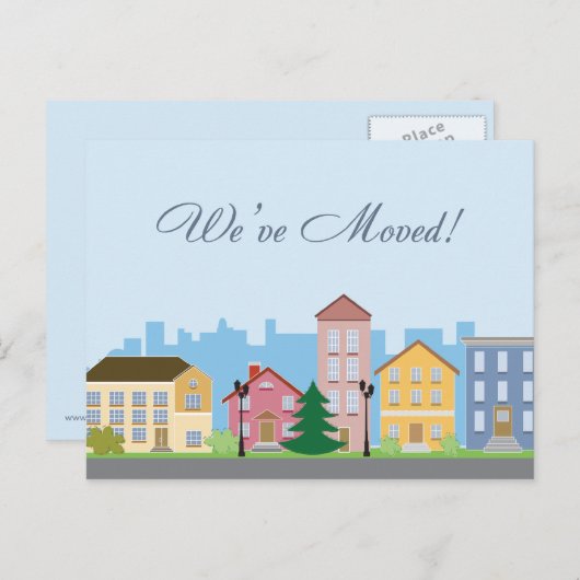 私たちは新しい家のはがきに移った 案内ポストカード (正面/裏面)