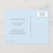 私たちは新しい家のはがきに移った 案内ポストカード (裏面)