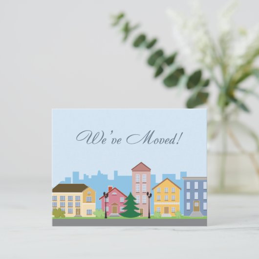 私たちは新しい家のはがきに移った 案内ポストカード (スタンド正面)