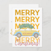 私たちは新しい家のクリスマス休暇を移動した 案内ポストカード (正面/裏面)