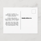 私たちは新しい家のホームアドレスに移動した写真の移動 案内ポストカード (裏面)