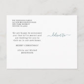 私たちは新しい家の休日のクリスマス移動を移動した 案内ポストカード (裏面)