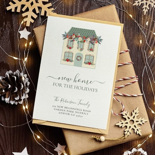 私たちは新しい家の休日のクリスマス移動を移動した 案内状