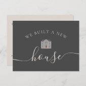 私たちは新しい家を建てて発表した 案内ポストカード (正面/裏面)