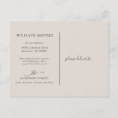 私たちは新しい家を建てて発表した 案内ポストカード (裏面)