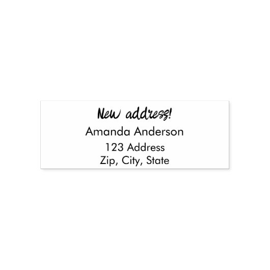 私たちは新しい差出人住所 セルフインキングスタンプ (デザイン)