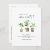 私たちは新しい根の植物移動を植えた 案内ポストカード (正面/裏面)