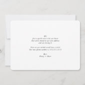 私たちは新しモダンい住所ミニマルベビーブルー移動 案内状 (裏面)