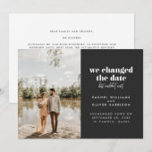 私たちは日程を変更したけれど待てなかった 案内状 (正面/裏面)