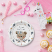 私たちは早く、女の子のテディベア・ベビーシャワーを待つことができます ペーパープレート (パーティー)