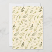 私たちは早く、黄色いテディベアのベビーシャワーを待つことができます 招待状 (裏面)