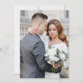 私たちは明はっきりしたるいピンクのマゼンタアーチ写真を結婚行う 招待状 (裏面)