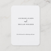 私たちは書道の結婚オンラインRSVPカードを行う 名刺 (裏面)