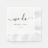 私たちは書道結婚式素朴の披露宴を行う 縁ありカクテルナプキン (正面)