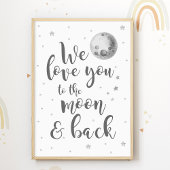 私たちは月とバック子供部屋ポスターにあなたを愛している ポスター