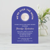 私たちは月のおもしろいの赤ん男女兼用だシャワー 招待状 (スタンド正面)