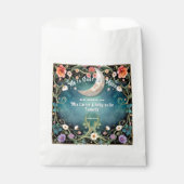 私たちは月のピンクのフローラ女の子の赤ちゃんシャワーの上にいる フェイバーバッグ (正面)