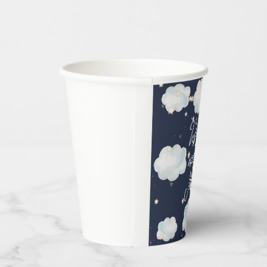 私たちは月のベビーシャワー紙カップの上にいる 紙コップ (右)