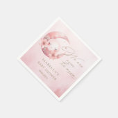 私たちは月の女の子の赤ちゃんシャワーの上にいる スタンダードカクテルナプキン (角)