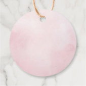 私たちは月の女の子の赤ちゃんシャワーの上にいる フェイバータグ (裏面)