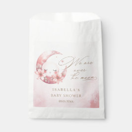 私たちは月の女の子の赤ちゃんシャワーの上にいる フェイバーバッグ