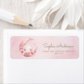 私たちは月の女の子の赤ちゃんシャワーの上にいる ラベル (インサイチュ)