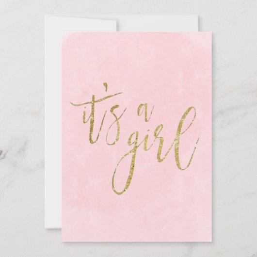 私たちは月の女の子の赤ちゃんシャワー上にいる 招待状 (裏面)