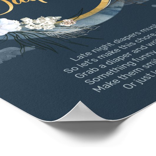 私たちは月の深夜おむつゲームサインを越えている ポスター (角)