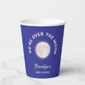 私たちは月の赤ちゃんシャワーおもしろいを越えて男女兼用 紙コップ (裏面)