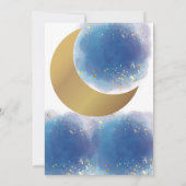 私たちは月の赤ちゃんシャワーの上にいる 招待状 (裏面)