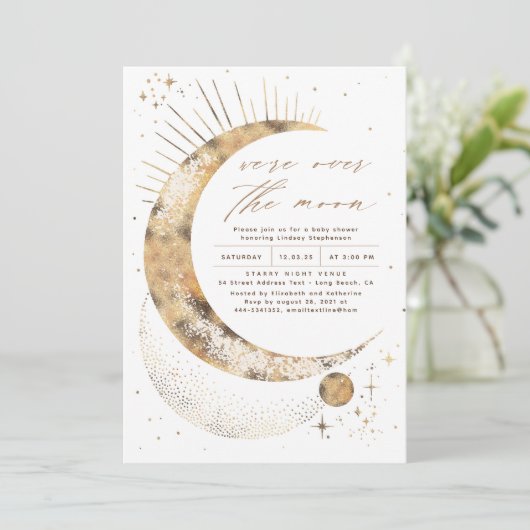 私たちは月の赤ちゃんシャワーの上にいる 招待状 (スタンド正面)