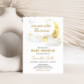 私たちは月の赤ちゃんシャワーの上にいる 招待状