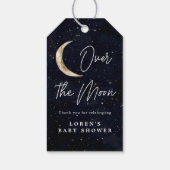 私たちは月の赤ちゃんシャワー以上にありがとうラベル ギフトタグ (裏面)