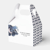 私たちは月の赤ん坊のシャワー青の上にいる フェイバーボックス (正面サイド)