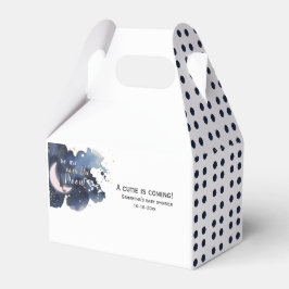 私たちは月の赤ん坊のシャワー青の上にいる フェイバーボックス