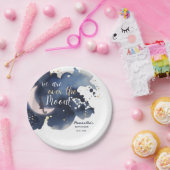 私たちは月の赤ん坊のシャワー青の上にいる ペーパープレート (パーティー)