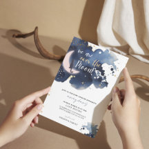 私たちは月の赤ん坊のシャワー青の上にいる