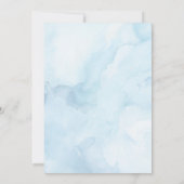 私たちは月を超えて喜んでいます 男の子ベイビーシャワー 招待状 (裏面)