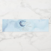 私たちは月面の男の子の赤ん坊のシャワーの上にいる ペットボトルラベル (シングルラベル)