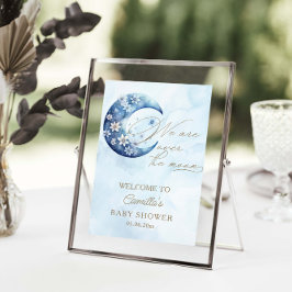 私たちは月面の男の子の赤ん坊のシャワーの上にいる ポスター