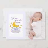 私たちは月2の写真の誕生の発表の上にいる 案内状 (正面)