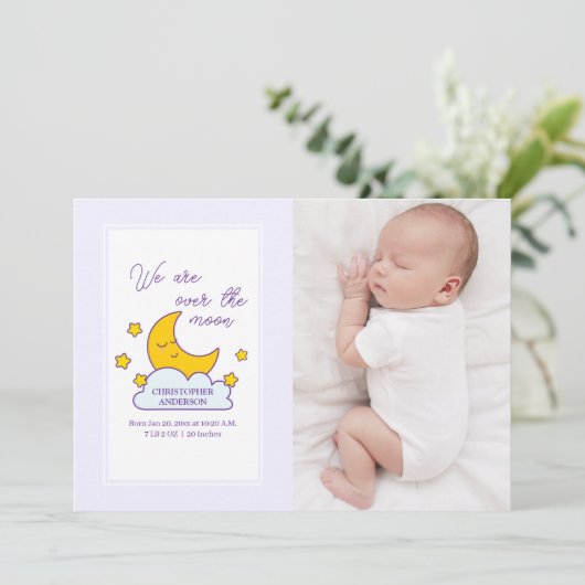 私たちは月2の写真の誕生の発表の上にいる 案内状 (スタンド正面)