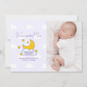 私たちは月2の写真の誕生の発表の上にいる 案内状 (正面)